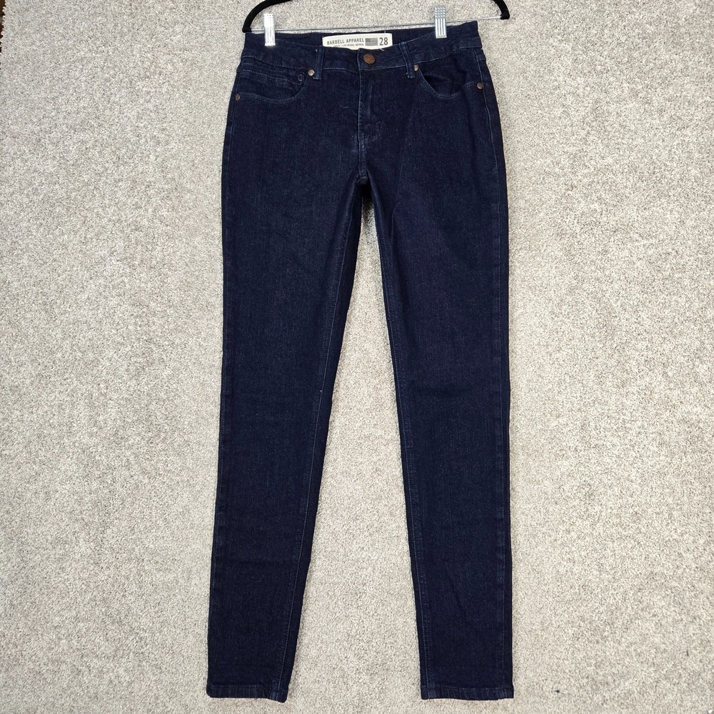 Barbell Apparel Jeans Mens 28 (fit 29x31) Dark Wash Slim Tapered Fit USA Made
